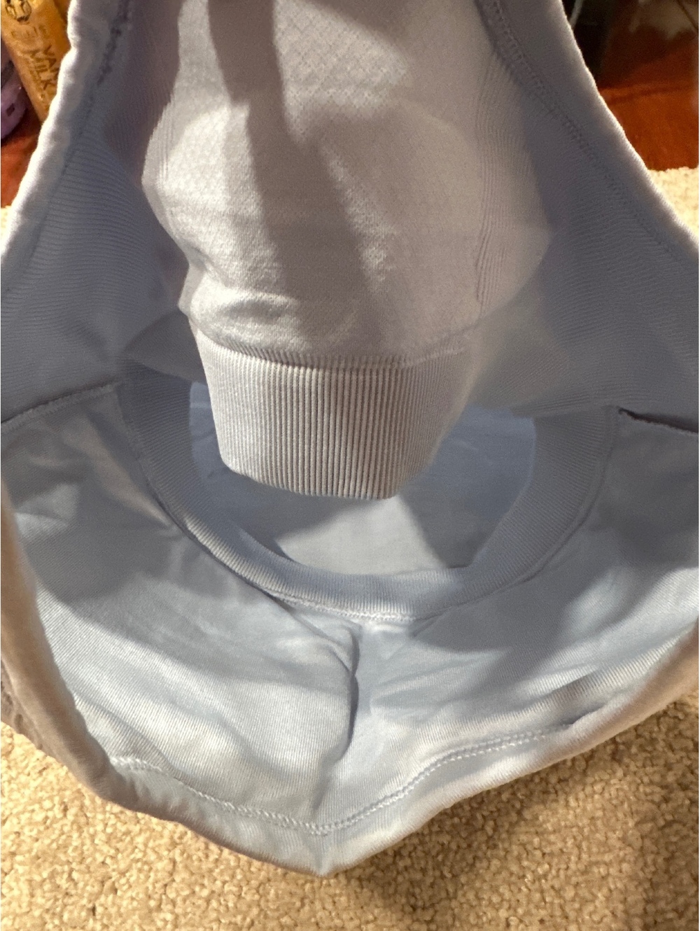 (5)Lululemon Light Blue Ribbed Racerback Tank Top Size 2 - Picture 5 of 5